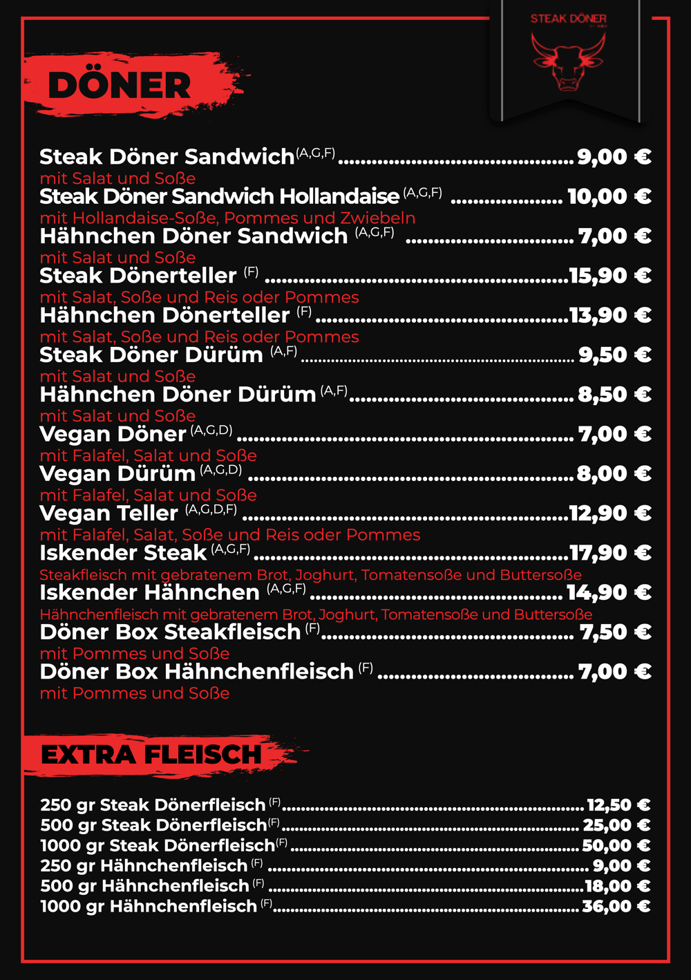 Speisekarte Abu’s Steakdöner – Seite 2