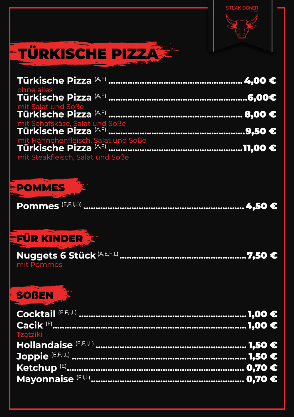 Speisekarte Abu’s Steakdöner – Seite 4